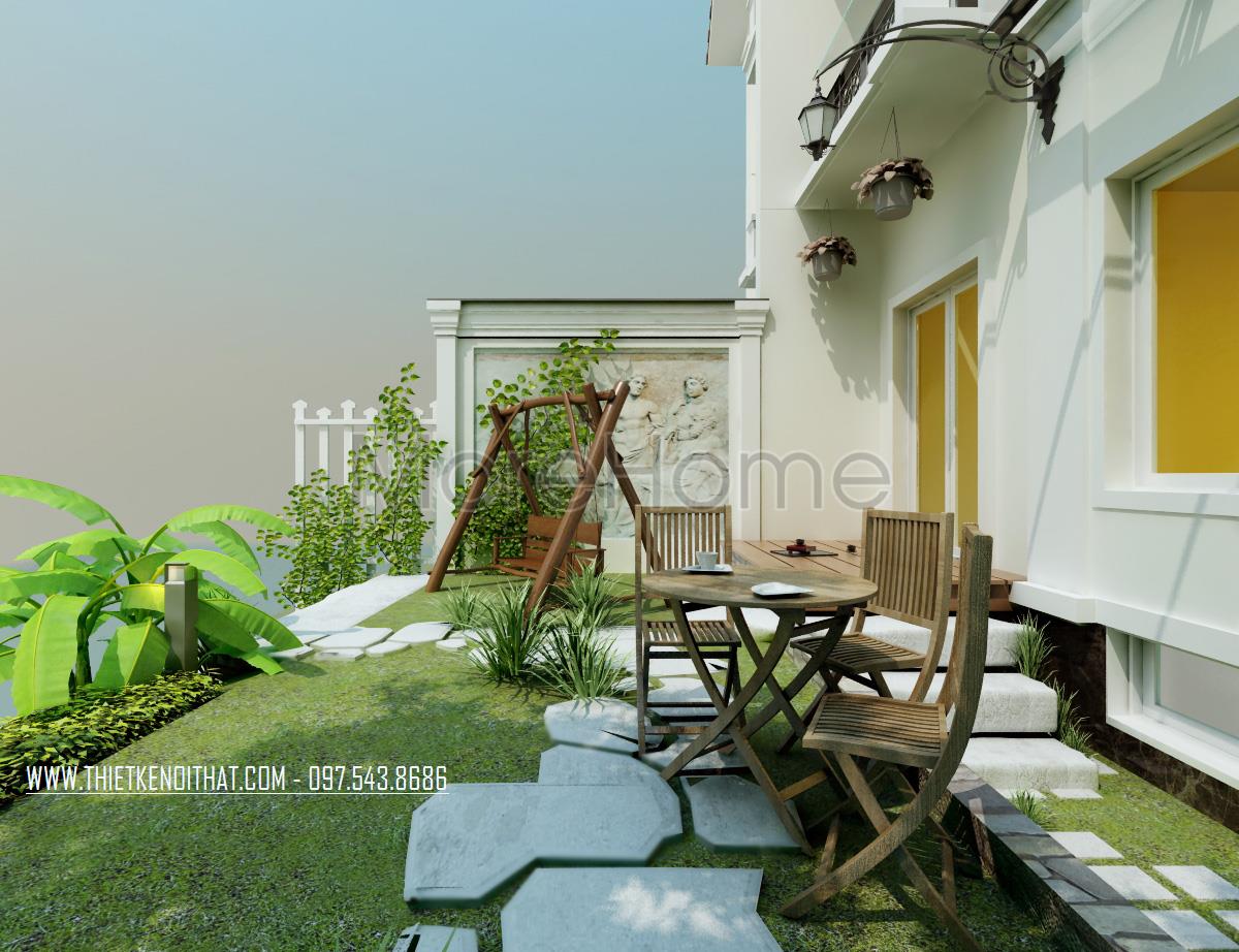 Thiết kế biệt thự sân vườn Vinhomes Riverside HS0711